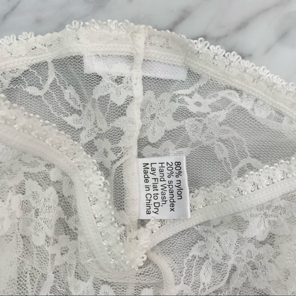Baby Bella Maya Lace Footless Tights / Leggings White 18 months - Picture 6 of 11